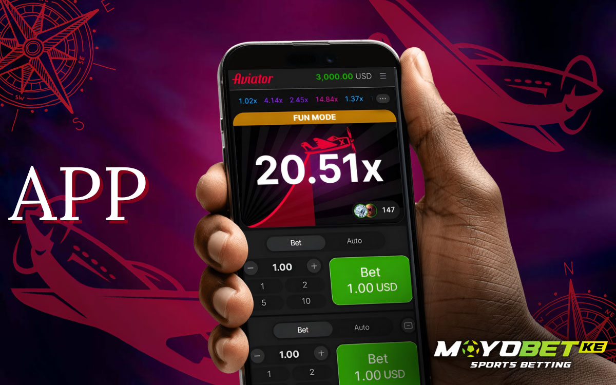 Playing Aviator Moyobet App